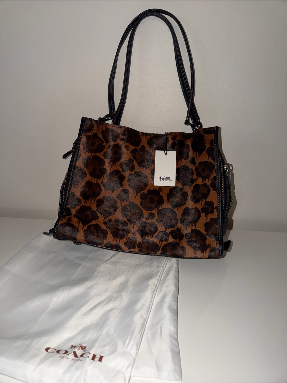 Coach 1941 Rogue 31 Bag in "Wild Beast" Drip Leopard Print